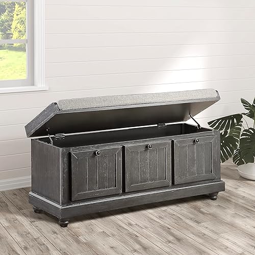 Miniatura 7 de Lexicon Berryessa - Banco de almacenamiento elevador, gris oscuro envejecido