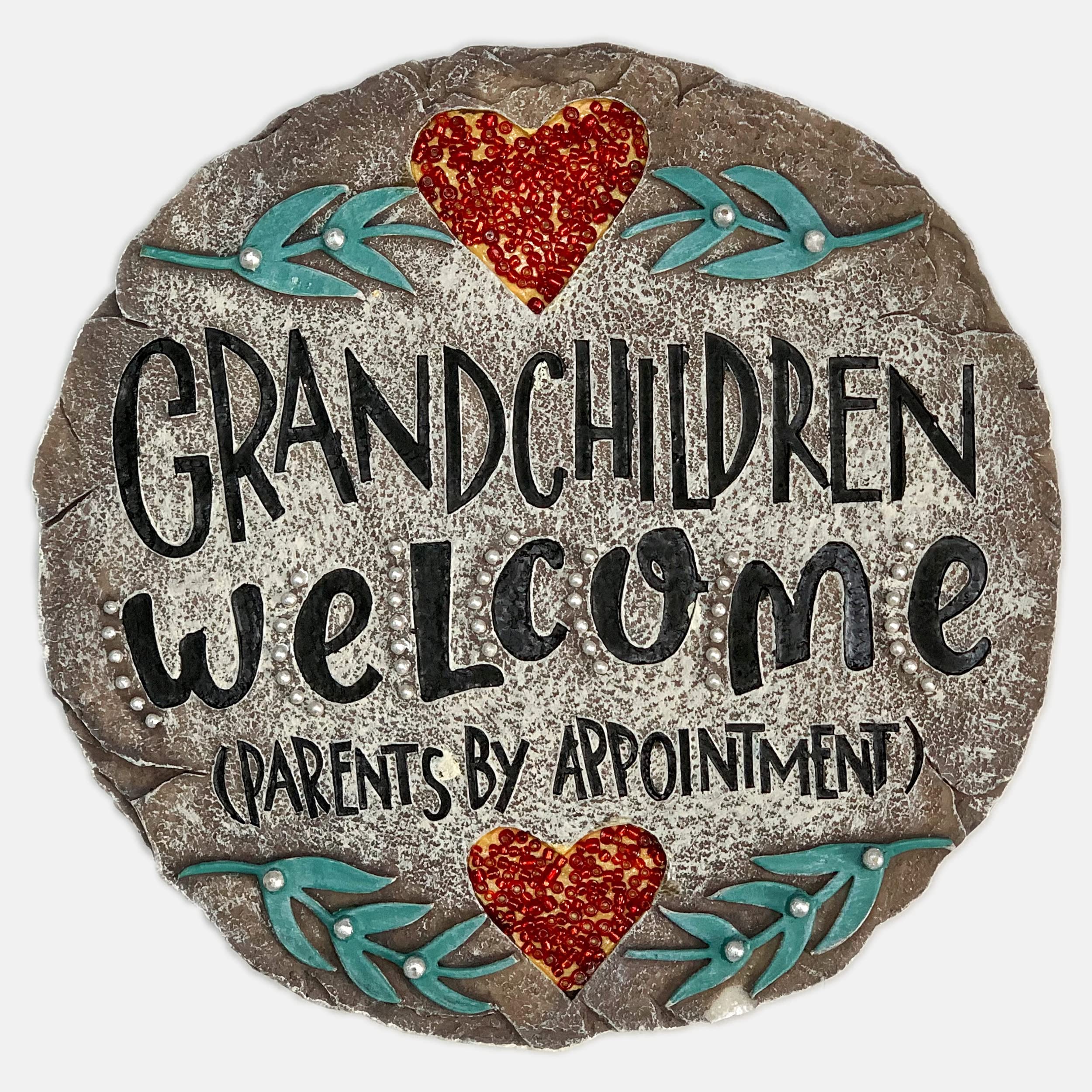Outdoor/Garden Stepping Stones - Grandma and Grandpa Gifts - Great Grandma Gifts (Grandparents Day Gift Grandchildren Welcome Home)