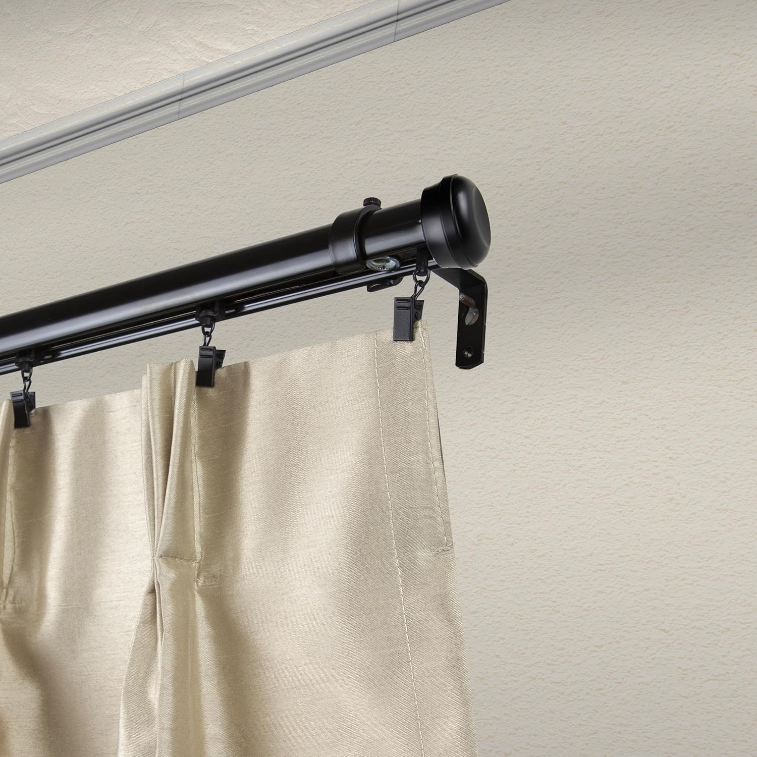 A&F Rod Decor - Alloy Cordless Traverse Rod 48-86 inch - Cocoa