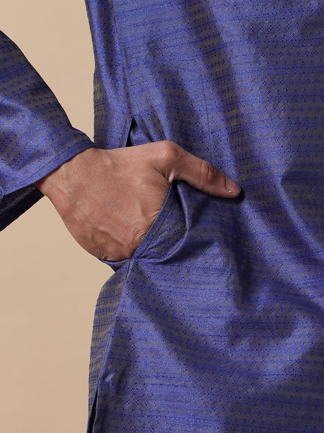 Filori 100% Cotton Men's Kurta - Festive Ethnic Wear, Wedding Wear, Lightweight & Breathable Fabric - Image 4