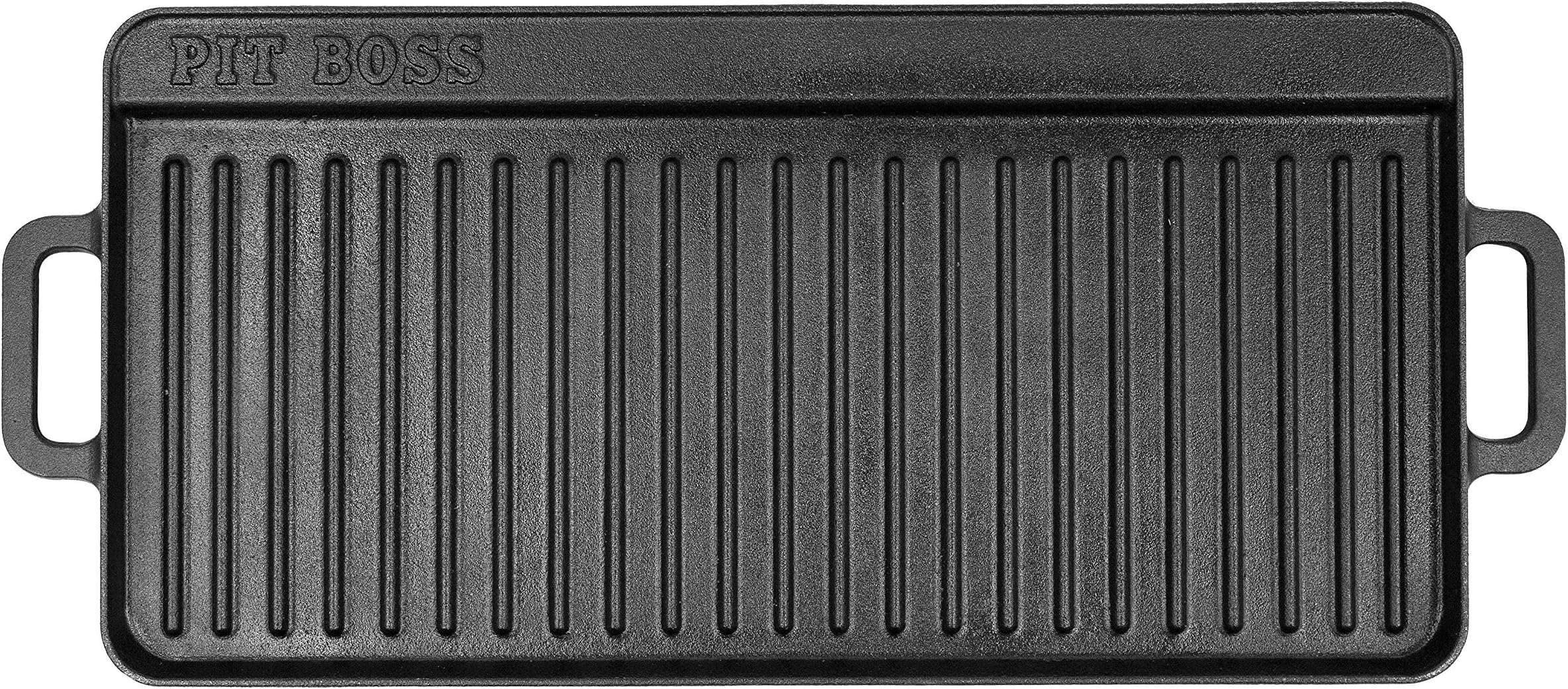 68007 10" x 20" Cast Iron Griddle, Black