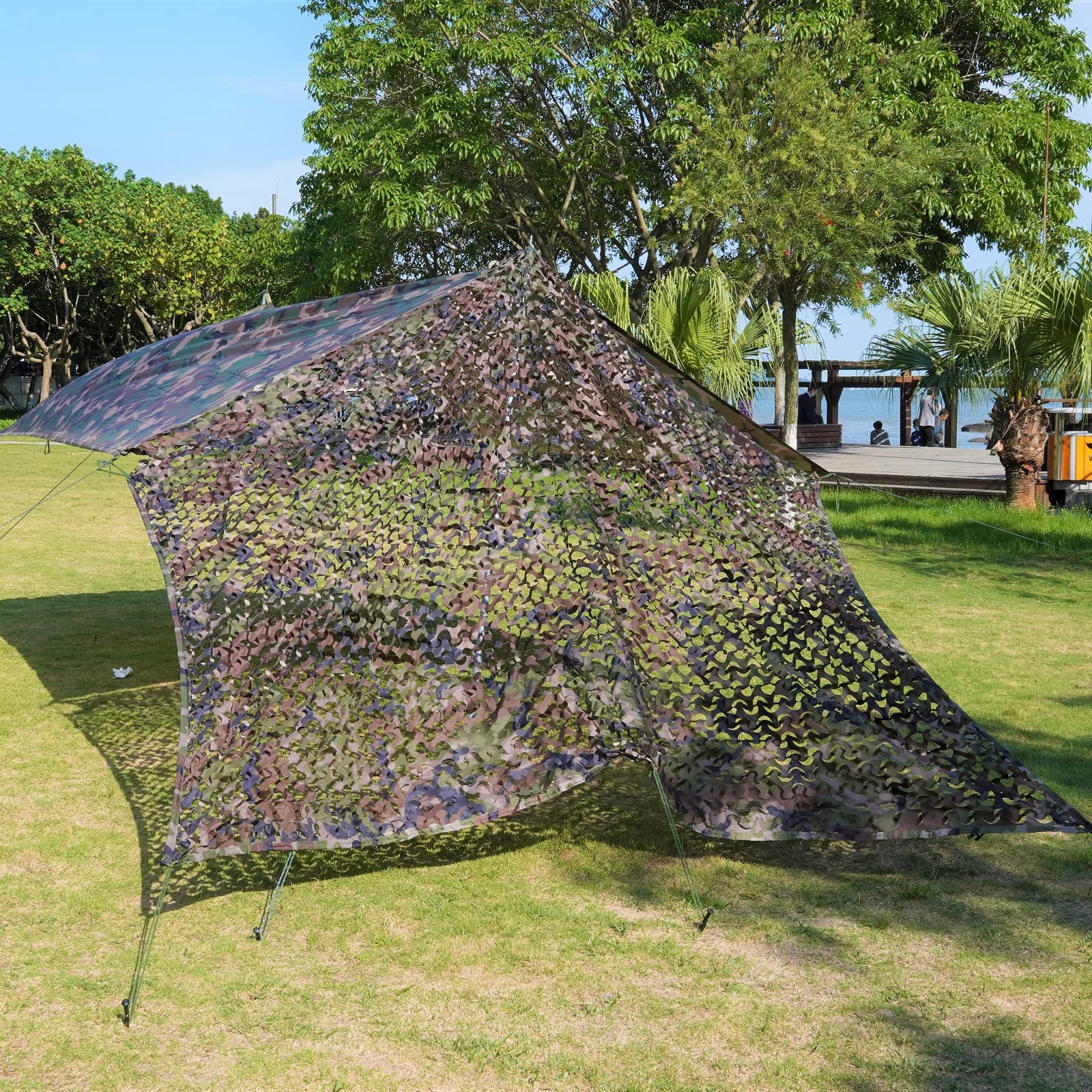 150D Malla Camuflaje Red Caza Estor para Caza Parasol Decoración Valla Fiesta — view 2