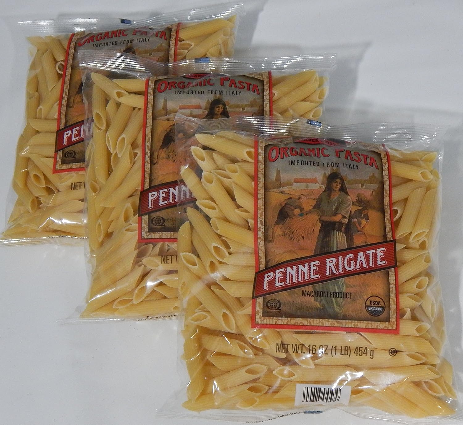 Trader Joe's Imported Italian Organic Penne Rigate Pasta, 1-Lb Bag (Pack of 3)