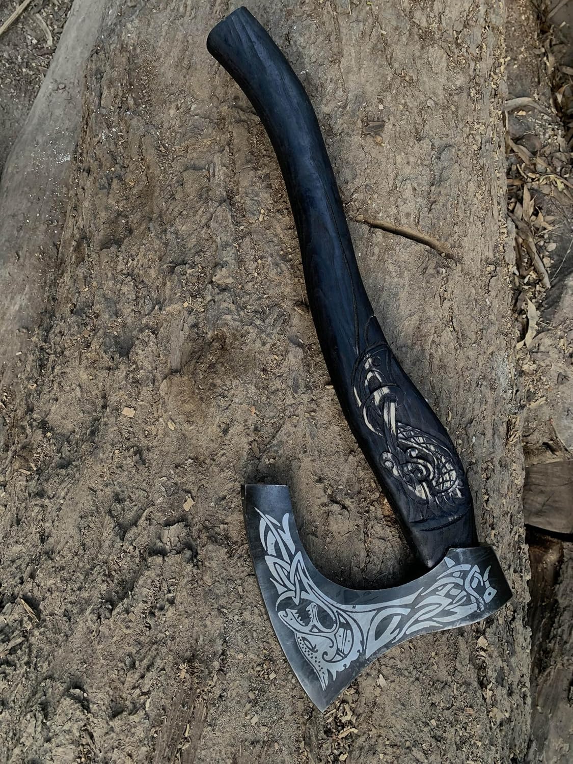 Hand-Forged Nordic Bearded Axe – Traditional Scandinavian Carbon Steel Tool