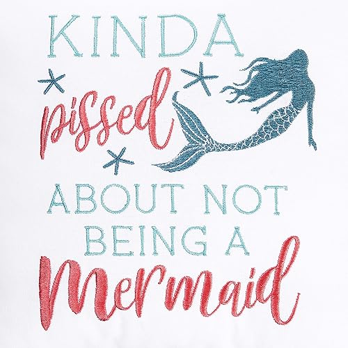 Miniatura 3 de C&F Home Not A Mermaid - Almohada bordada (10 x 10 pulgadas), color azul