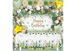 Sage Green Birthday Party Decoration Set for All Ages: Boys, Girls, Women, Adults