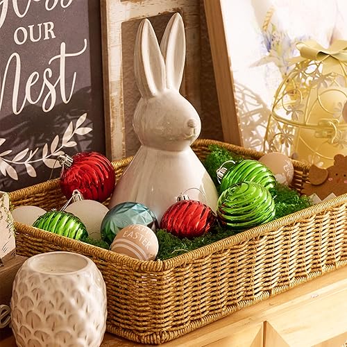 Miniatura 10 de Valery Madelyn Juego de adornos para árbol de Navidad, 24 unidades, color azul marino y plateado, irrompibles, adornos de bolas colgantes de 2.36