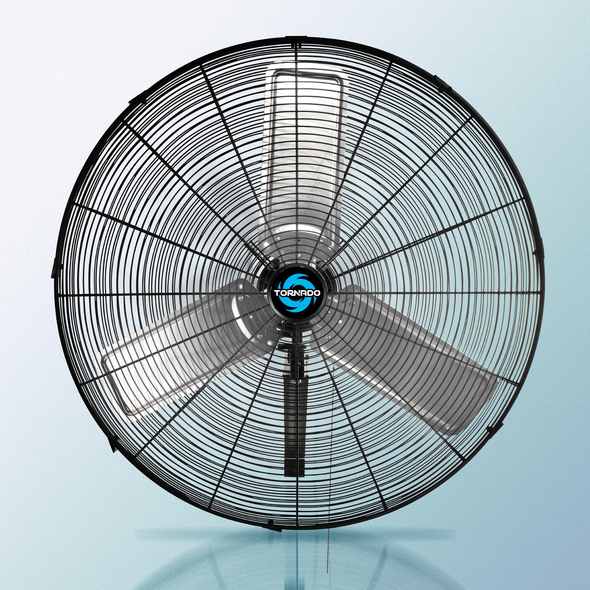 tornado pro series 30 inch high velocity wall mount fan, oscillating industrial & commercial fan, 2-speed, 8400 cfm, 1100 rpm, 1/3 hp, 6.6 ft cord, ul safety listed
