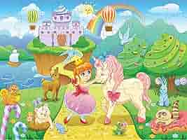 Puzzle Niña Puzzle Unicornio 45 Piezas SYNARRY, Para Niños 3-8