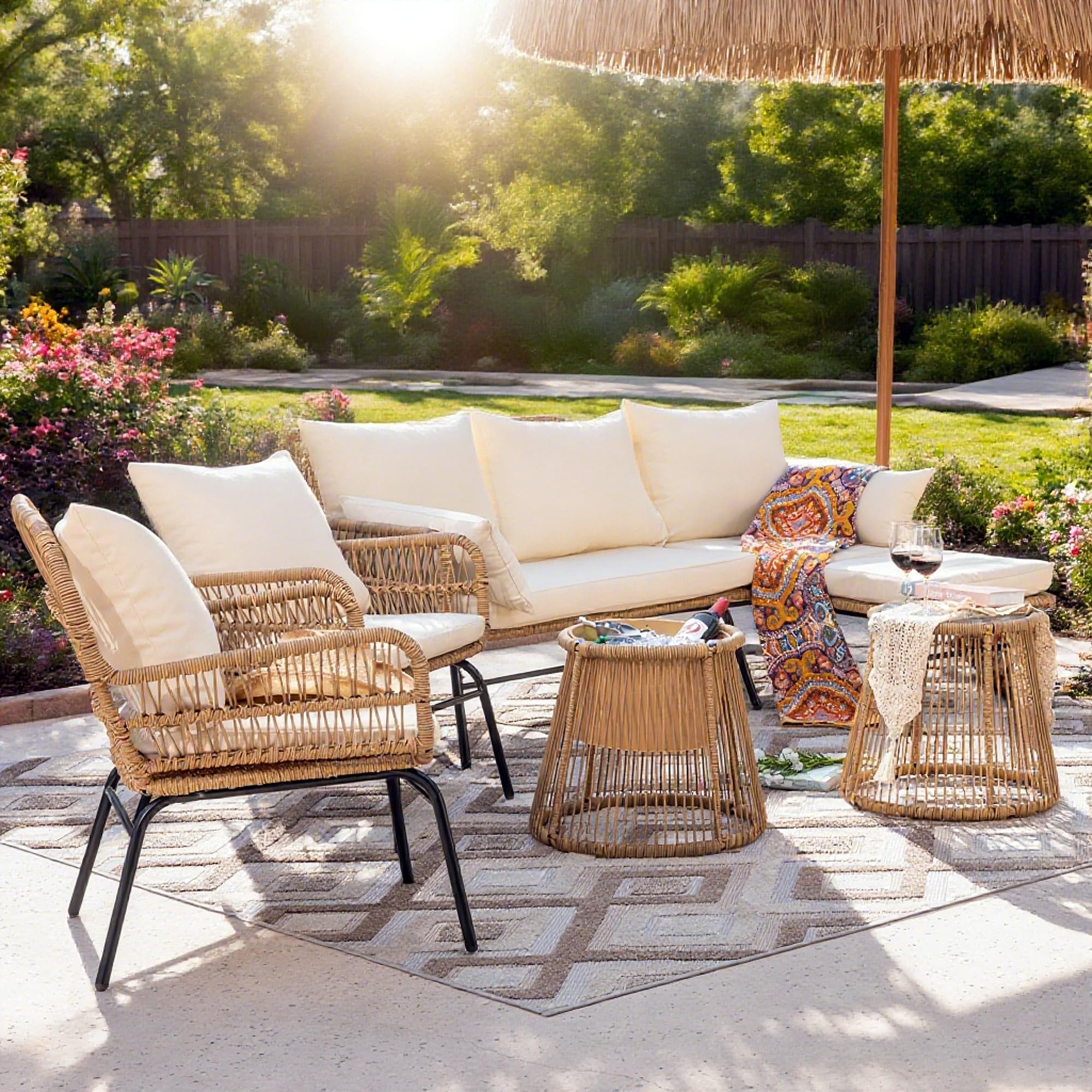 Boho Sturdy Patio Set Boho Heavy Duty Patio Chairs 500lbs Patio - Main Image