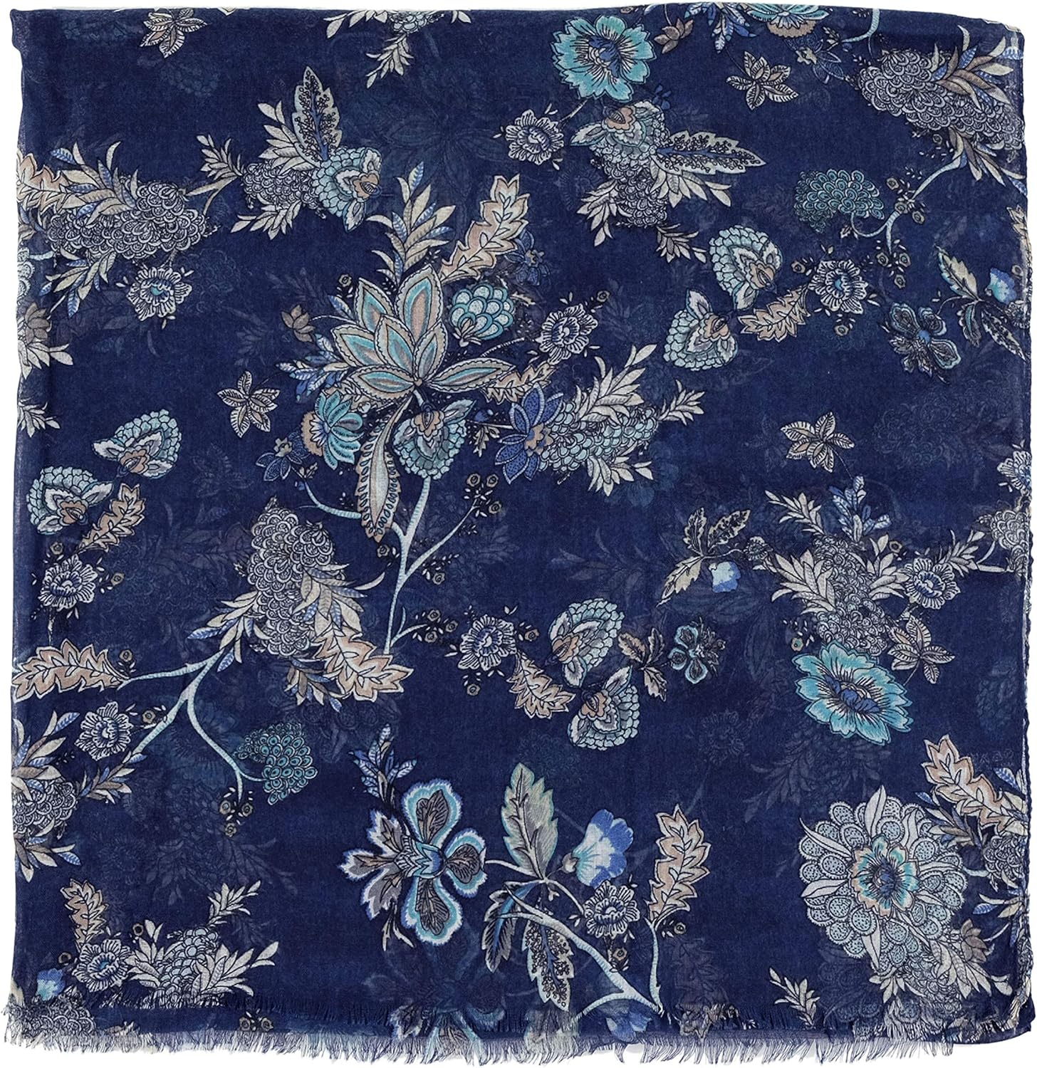 Lightweight Scarfs for Women Boho Floral Flower Chic Fall Winter Fashion Wrap (MS03-B) - Image 5