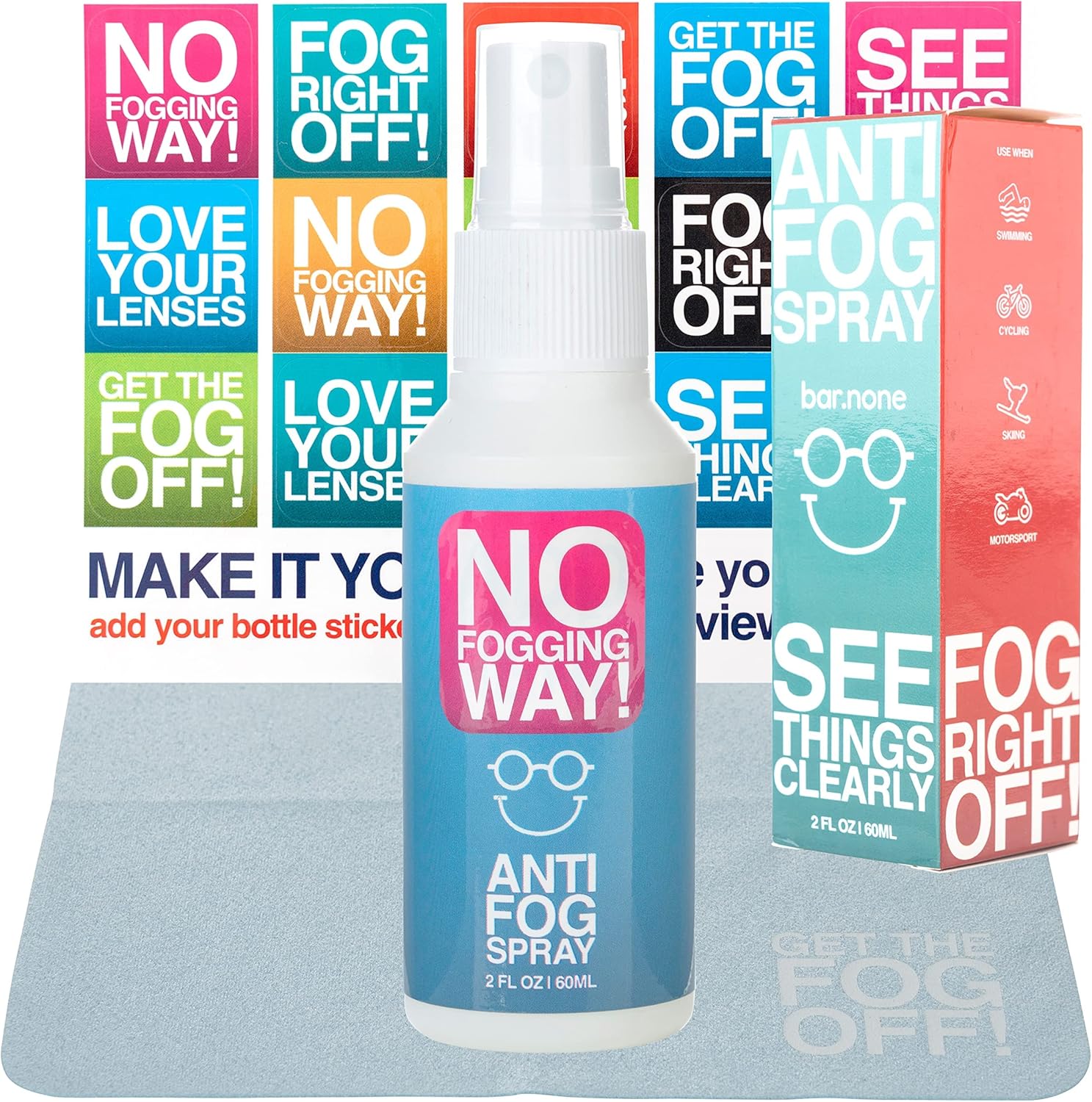 Bar.None Anti Fog Spray for Eye Glasses, Lens, Spectacles, Swimming
