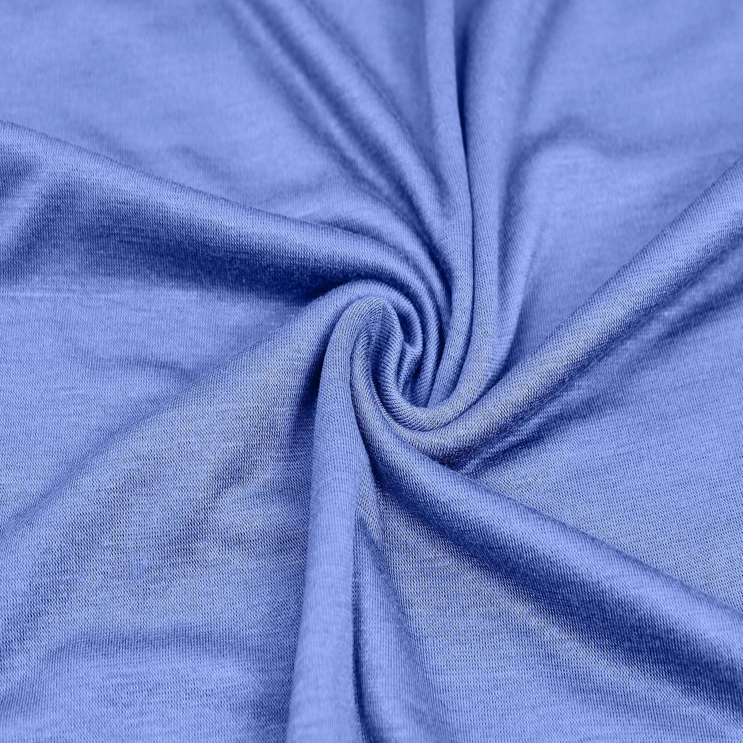 Stylish FABRIC 60" Wide Rayon Spandex Jersey Knit Fabric by The Yard-4-Way Stretch, 160GSM, Medium Weight-Breathable-Apparel, Accessories, Maternity, Headbands & Crafts, Denim 1 Yard
