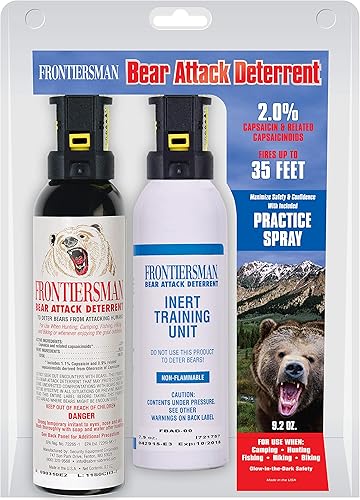 Miniatura 10 de SABRE Frontiersman - Espray para osos 9.2 oz (opciones de pistolera y opciones de paquete múltiple), máxima resistencia, máxima gama y gran barrera