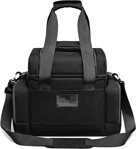 Miniatura 7 de Bolsa enfriadora extragrande (15 x 12.5 x 9 pulgadas) con forro duro a prueba de fugas. Dos compartimentos aislados, tela resistente, aislamiento