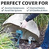Airmax CrystalClear TrueRock Outdoor Faux Rock Cover, Artificial Landscape Boulder Enclosure, Fake Decorative Landscaping Fiberglass Protection Dome, Realistic Natural Texture, Sand Stone, Small Size