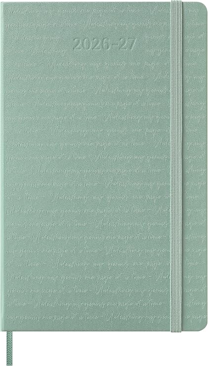 Moleskine 2026-27 18-Month Weekly Planner, Large, Sage Green, Hardcover