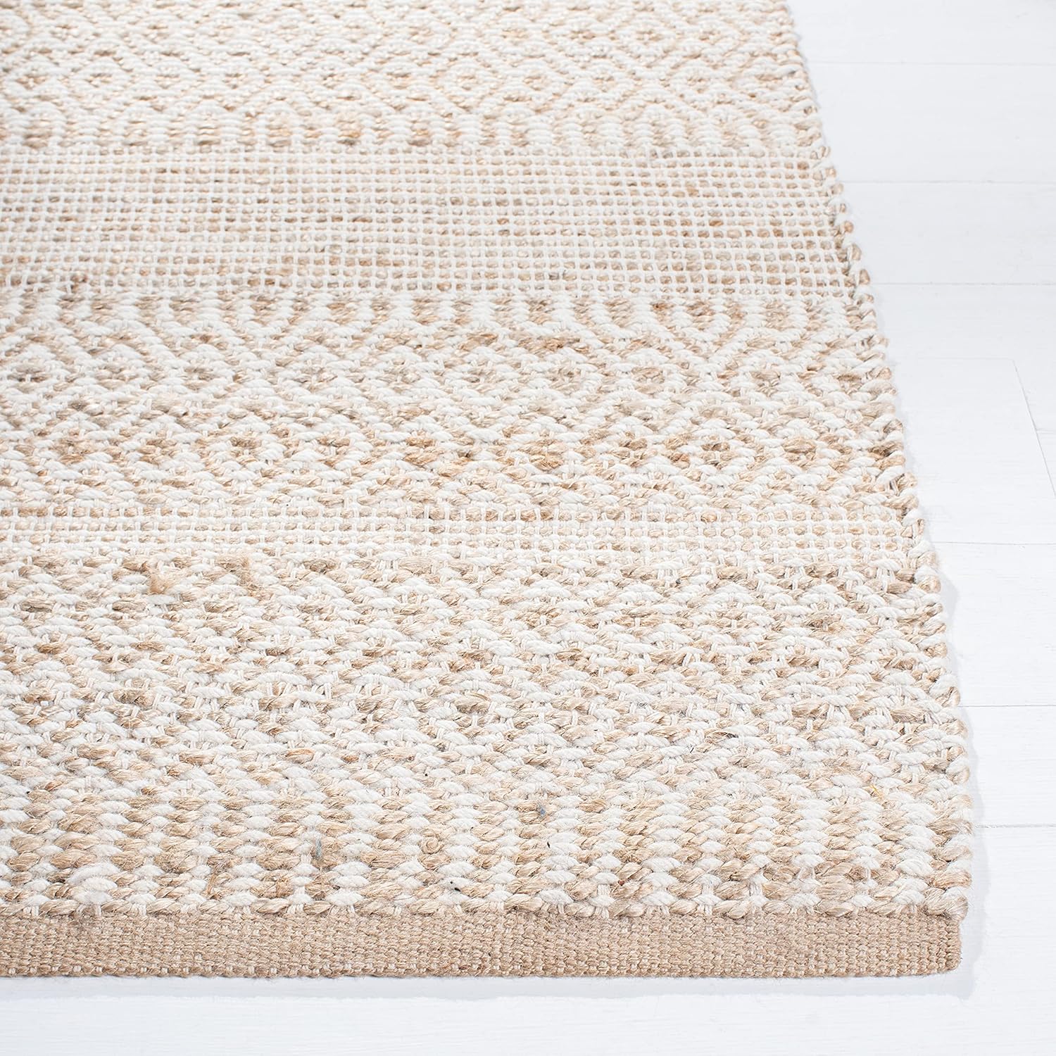 Ivory Hand-Knotted Wool 8' x 10' Area Rug