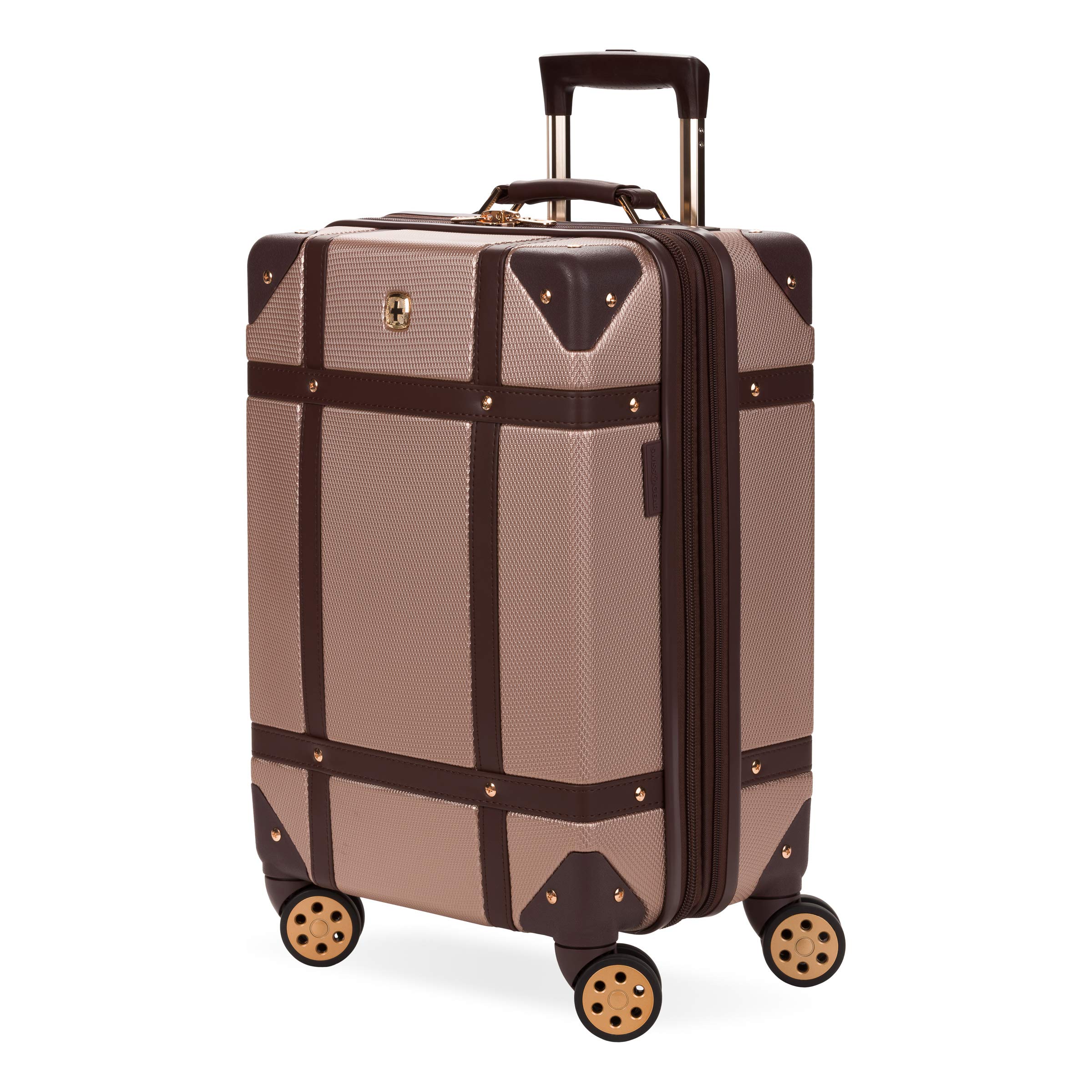 Buy 7739 Hardside Luggage Trunk with Spinner Wheels, Blush, CarryOn 19