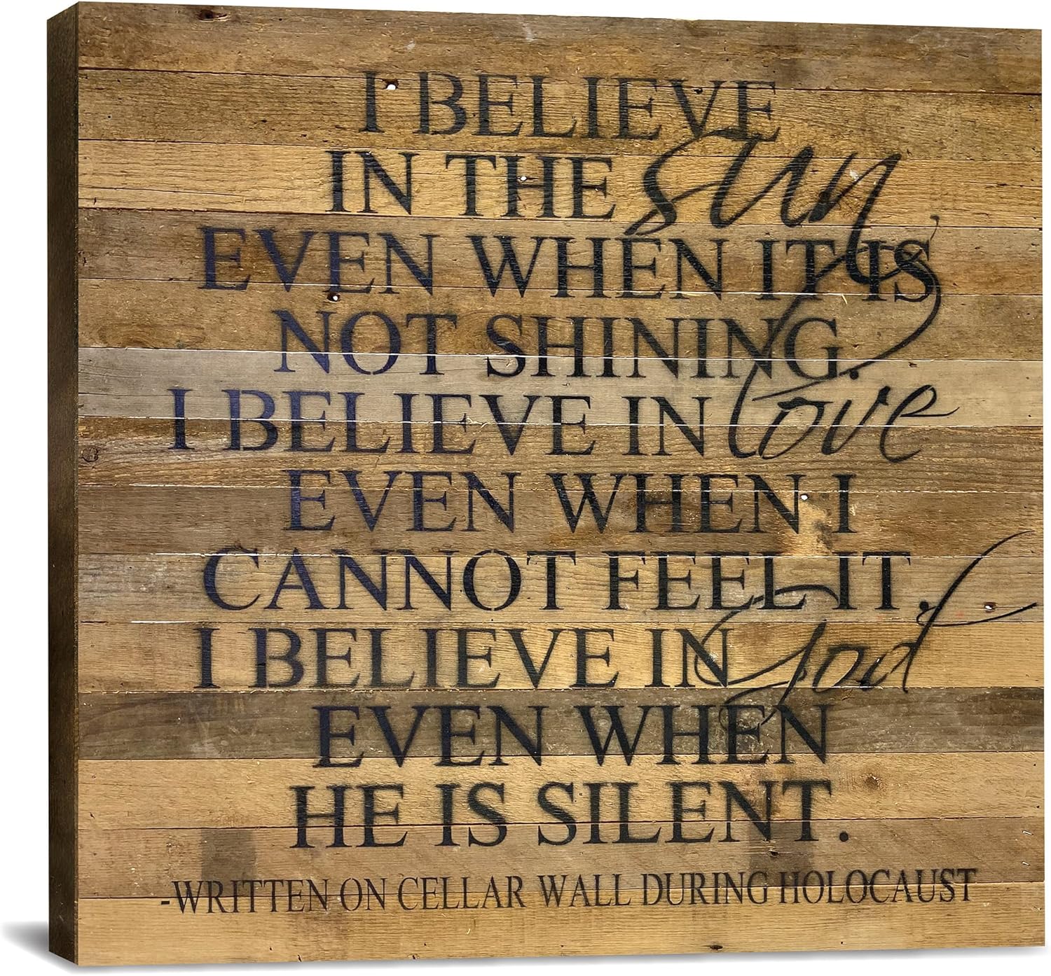 Rustic Reclaimed Wood Art by Second Hand By Nature - 24 x 12 Handmade Vintage Farmhouse Home Decor for Bedroom, Living Room, or Fireplace - Country Boho Sign (Those Who Hope In The Lord)