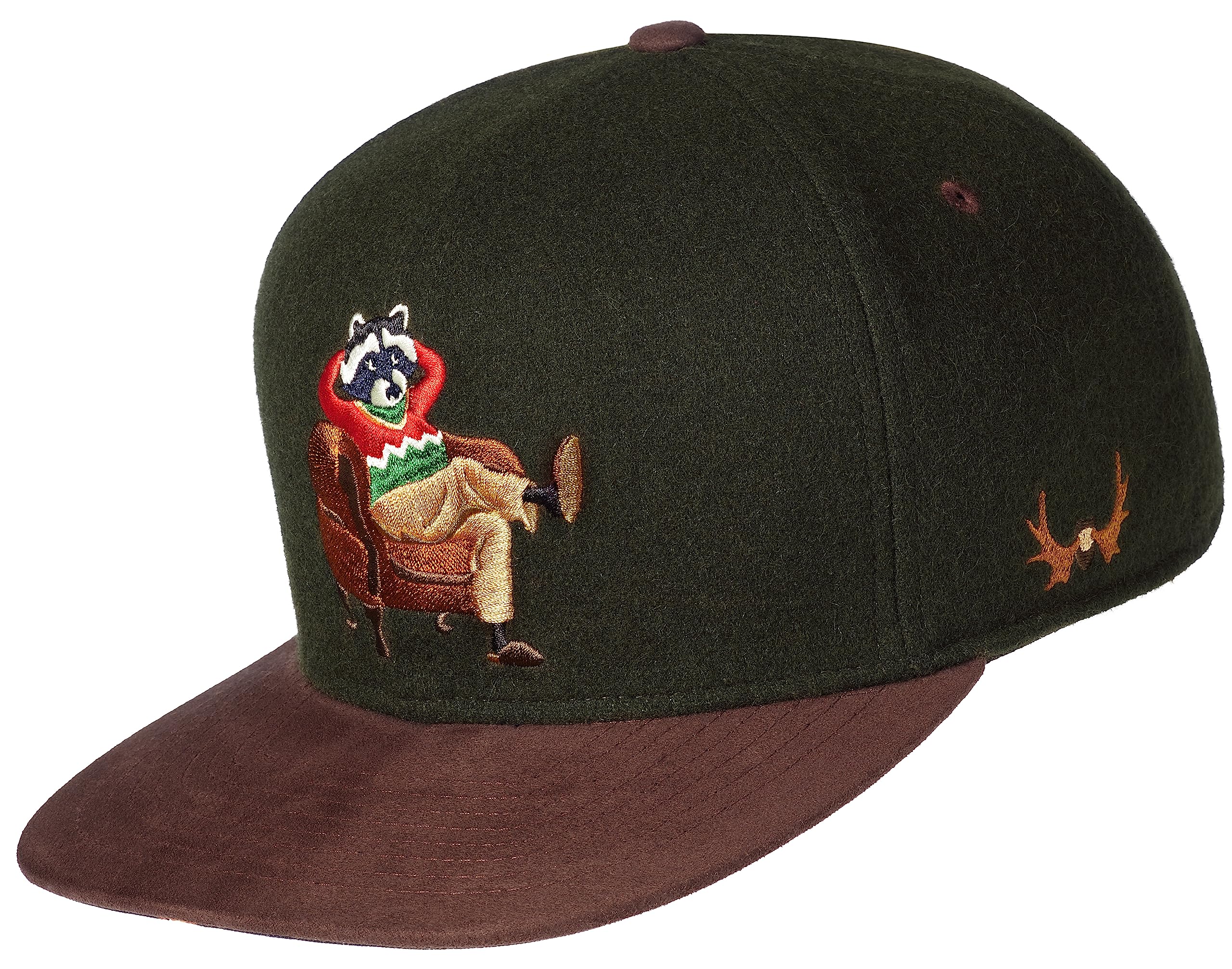 Cadency® Gorra con acogedor diseño invernal, unisex, talla ajustable, verde oscuro, Talla única