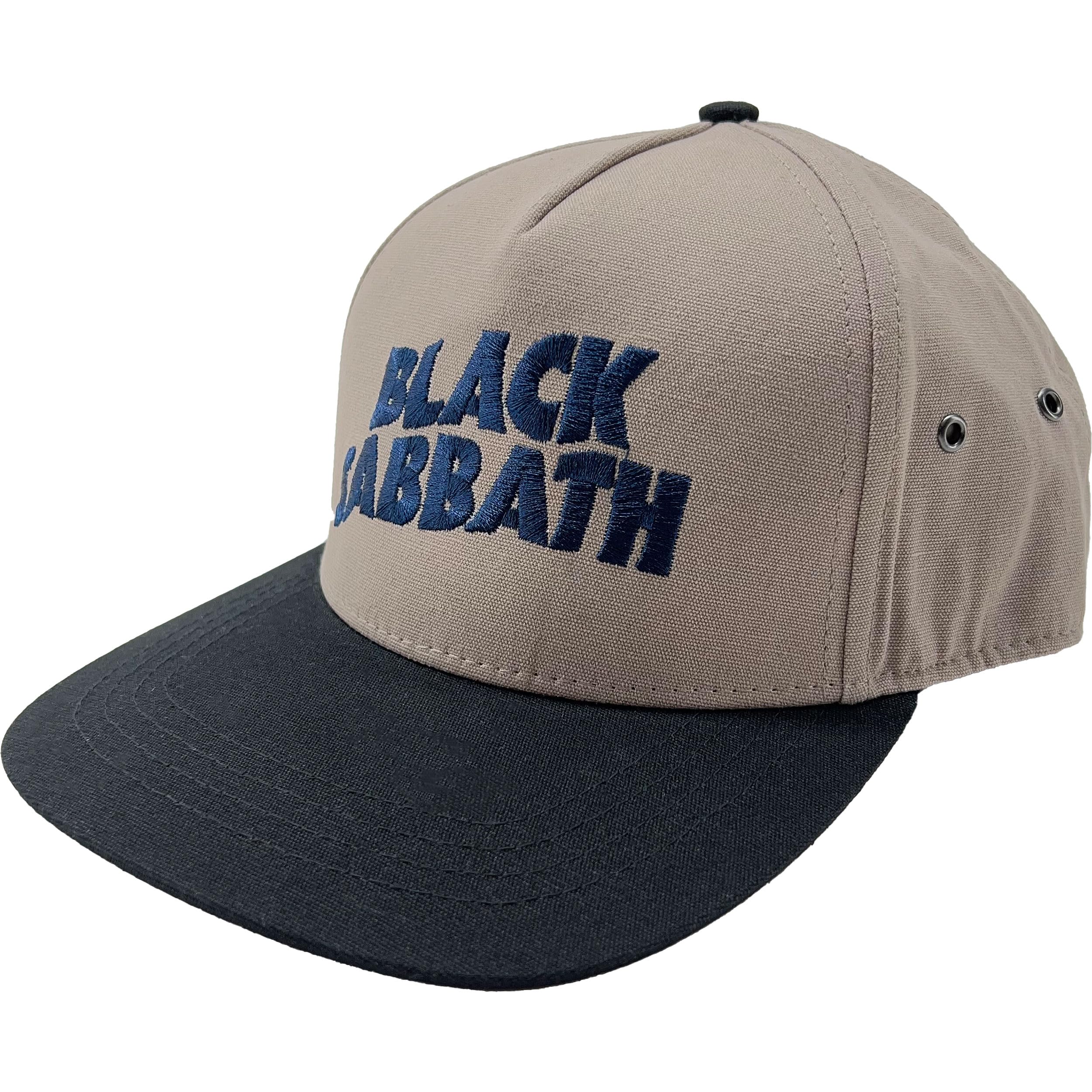 Black SabbathMen's Wavy Logo Snapback Baseball Cap Sand
