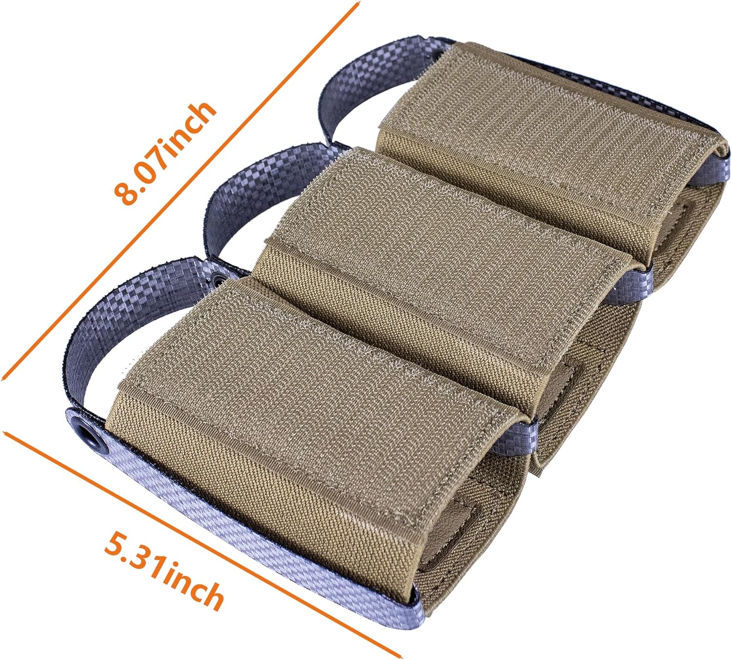 Triple Mag Pouch 5.56 Elastic Insert, Tactical Magazine Holder Embed MAG Retention for ARC Placard D3CRM Chest Rig