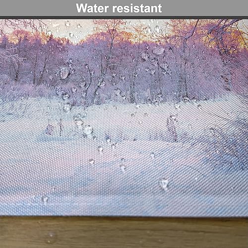 Miniatura 333 de Ambesonne Juego de 4 manteles individuales amarillos y azules, diseño de flores de primavera, flores vibrantes, manteles individuales de tela Azul