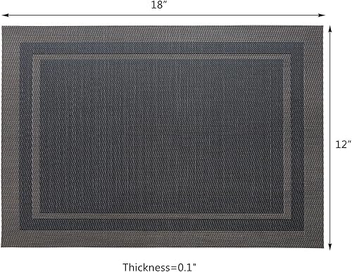 Miniatura 4 de Juego de 4 manteles individuales para mesa de comedor de PVC, antideslizante, lavable, resistente al calor, para decoración de casa de campo,