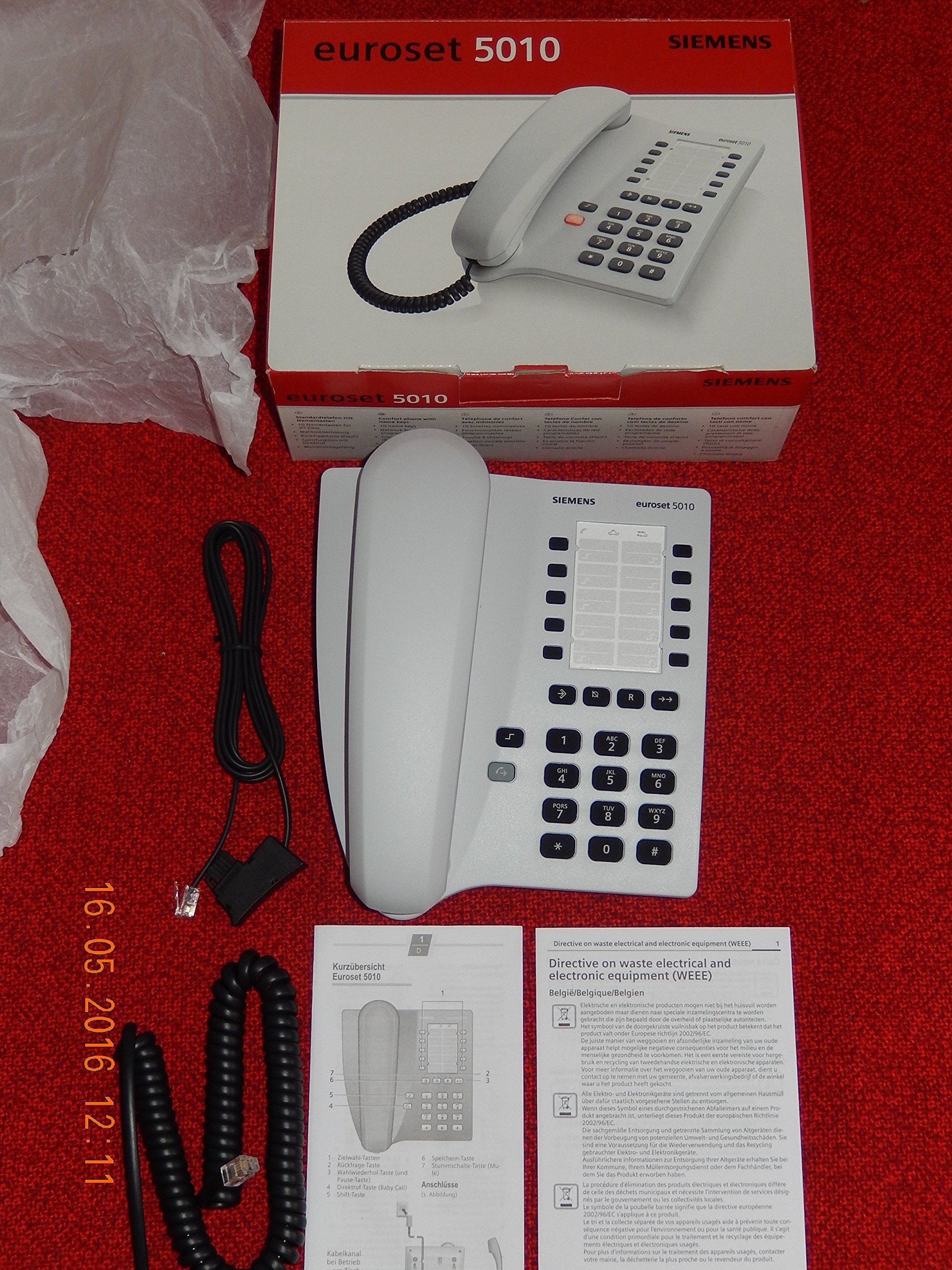 Siemens Euroset 5010 schnurgebundenes Telefon, arktikgrau