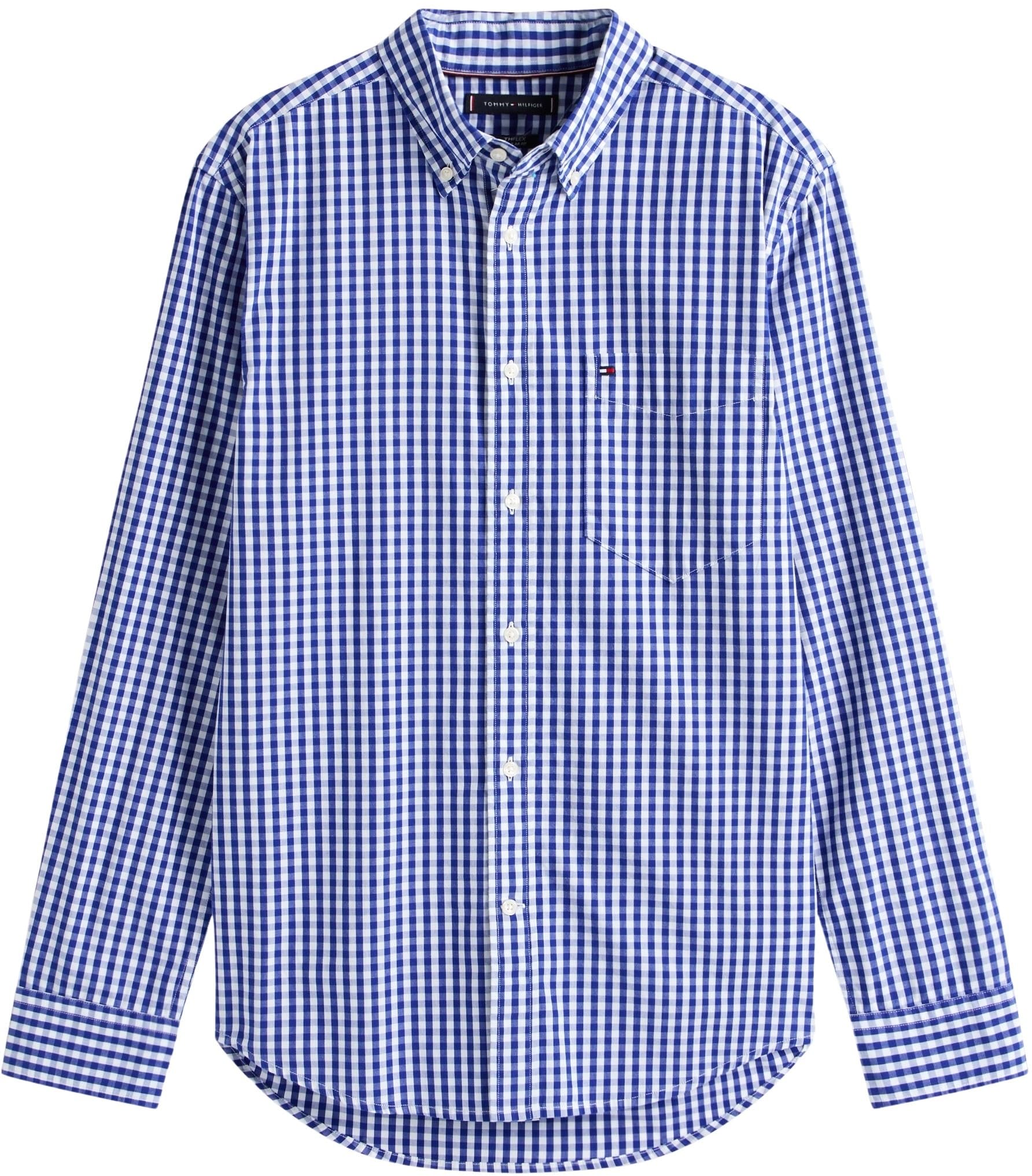 Tommy Hilfiger Herren Hemd Poplin Gingham aus Baumwolle