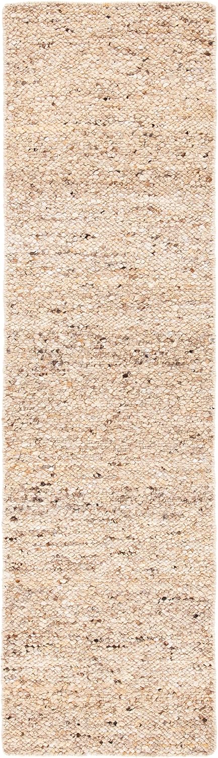 SAFAVIEH Natura Collection Runner Rug - 2'3" x 8', Beige, Handmade Wool, Ideal for High Traffic Areas in Living Room, Bedroom (NAT263B)