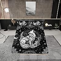 Vista 24 de Juego de ropa de cama con estampado de leopardo, tamaño individual, juego de cama de guepardo africano para decoración de dormitorio