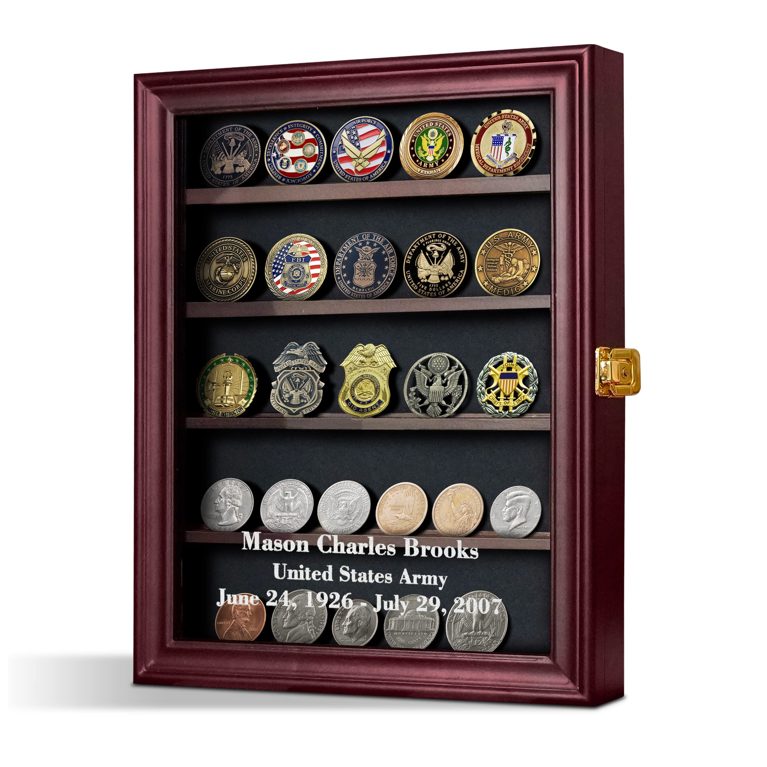 Buy Military Coin Display Case Medal Display Customizable Glass Display Case Coin Holders