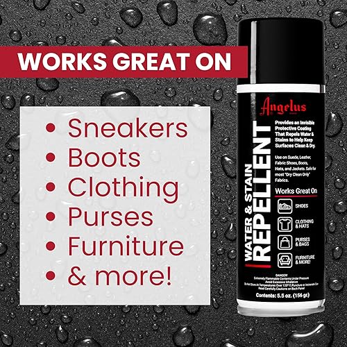 Miniatura 3 de Angelus Spray repelente al agua y a las manchas, protección impermeable para cuero, gamuza, Gore-Tex y tela, protector de zapatos y tenis, fácil