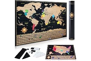 Scratch Off World Map Poster: Deluxe Adventure Kit!