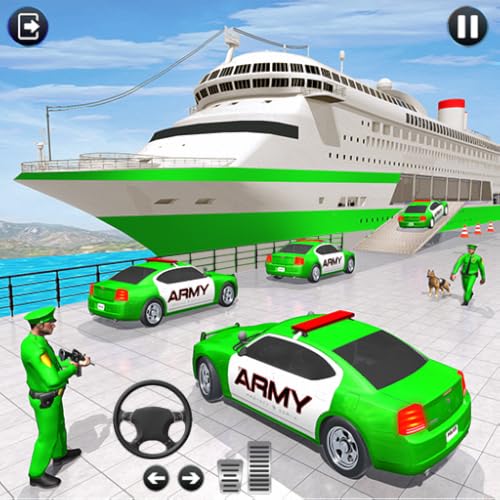 Army Vehicle Transport Truck and Army Car Driving Games : Play Army cargo truck simulator and Truck driving game to transport the US Army Vehicles