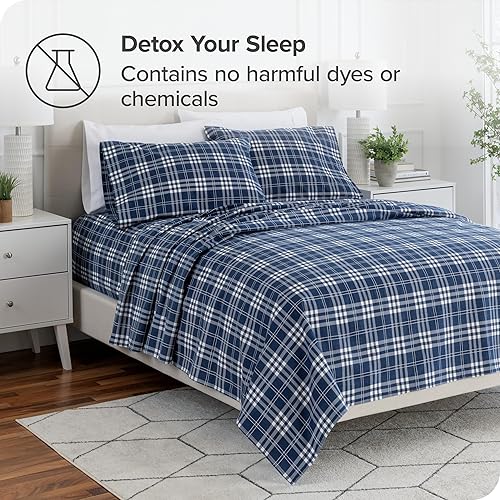 Miniatura 4 de Bare Home - Juego de sábanas de franela de doble cepillado para mayor suavidad y comodidad, 100% algodón, aterciopelado, suave, pesado, bolsillo