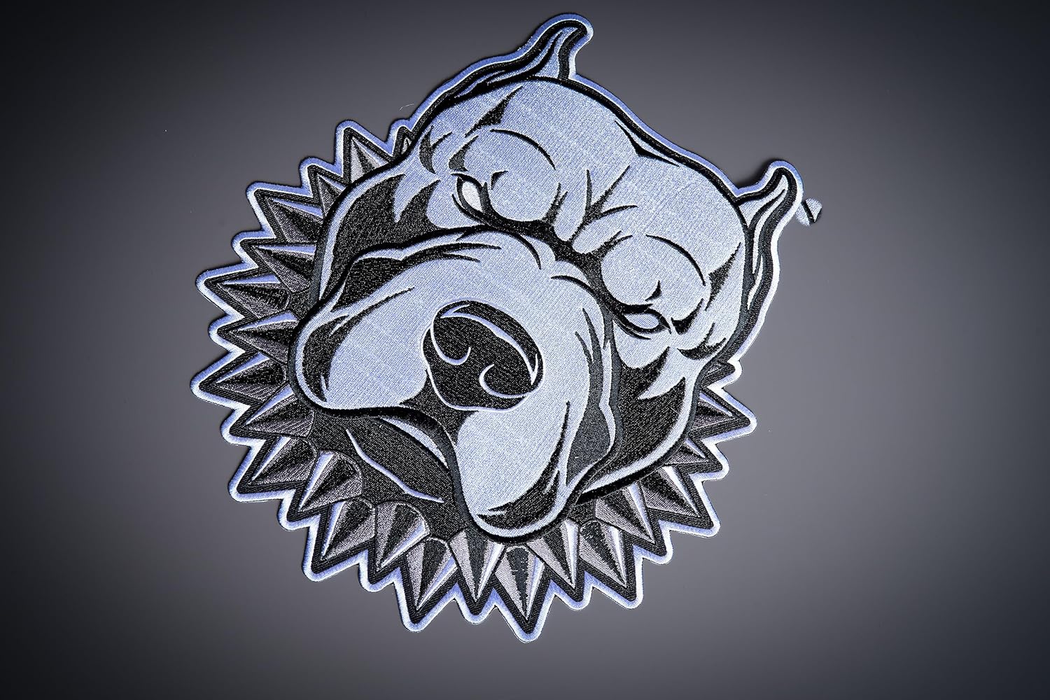 Pitbull Large Back Embroidered Patch for Vest Iron-on Sew on, Multi-Color