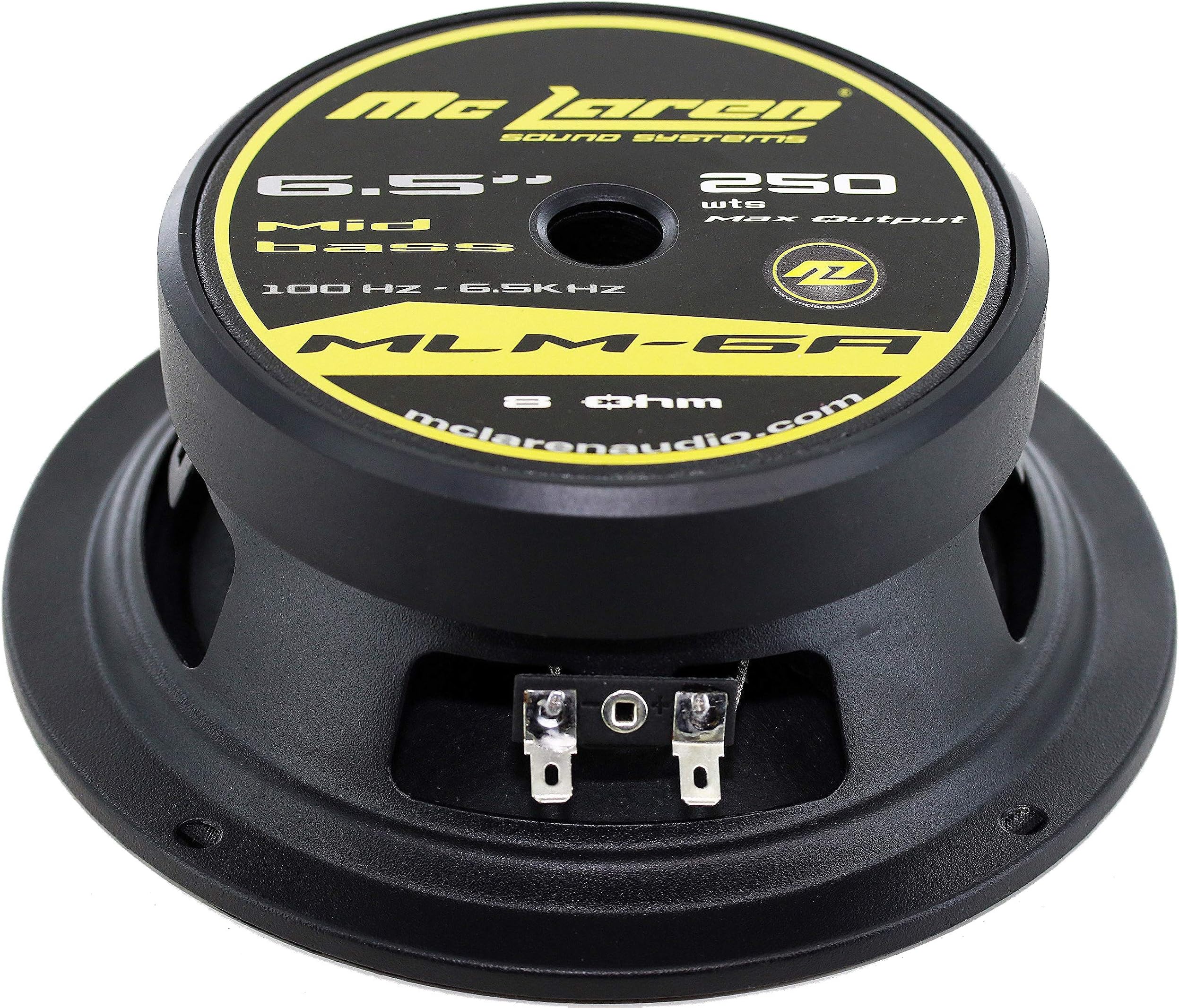 McLaren Sound MLM-6A 6.5" 6-1/2" 300W 8-Ohm Car Audio Midrange/Midbass Speaker