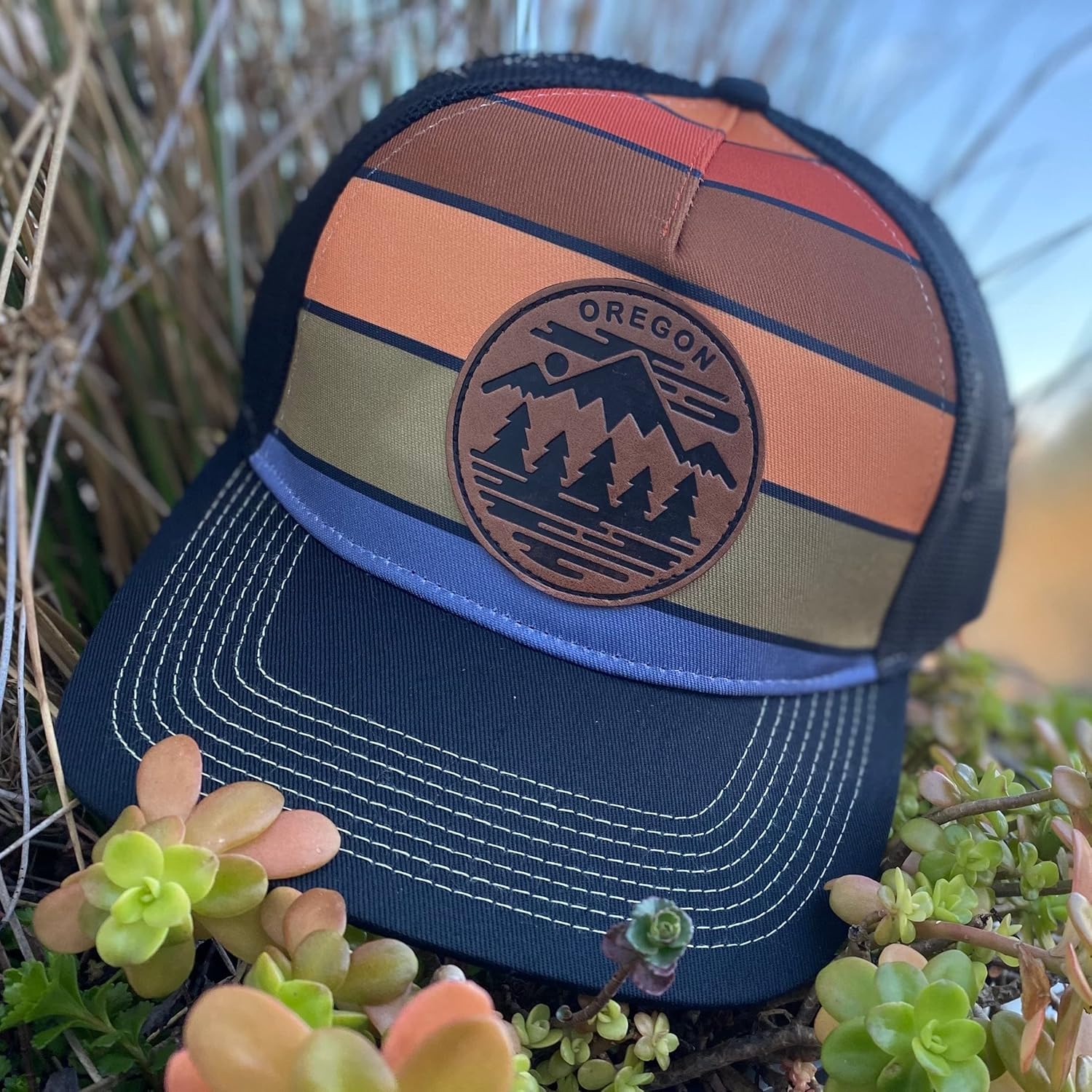 Oregon Fifty Ranges | Curved Billed Trucker Hat (Lake)