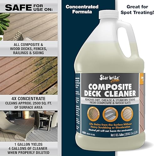 Miniatura 5 de STAR BRITE Limpiador de cubierta compuesto (1 galón) - Fórmula concentrada - Elimina sin esfuerzo la suciedad, la grasa y las manchas - Ideal para
