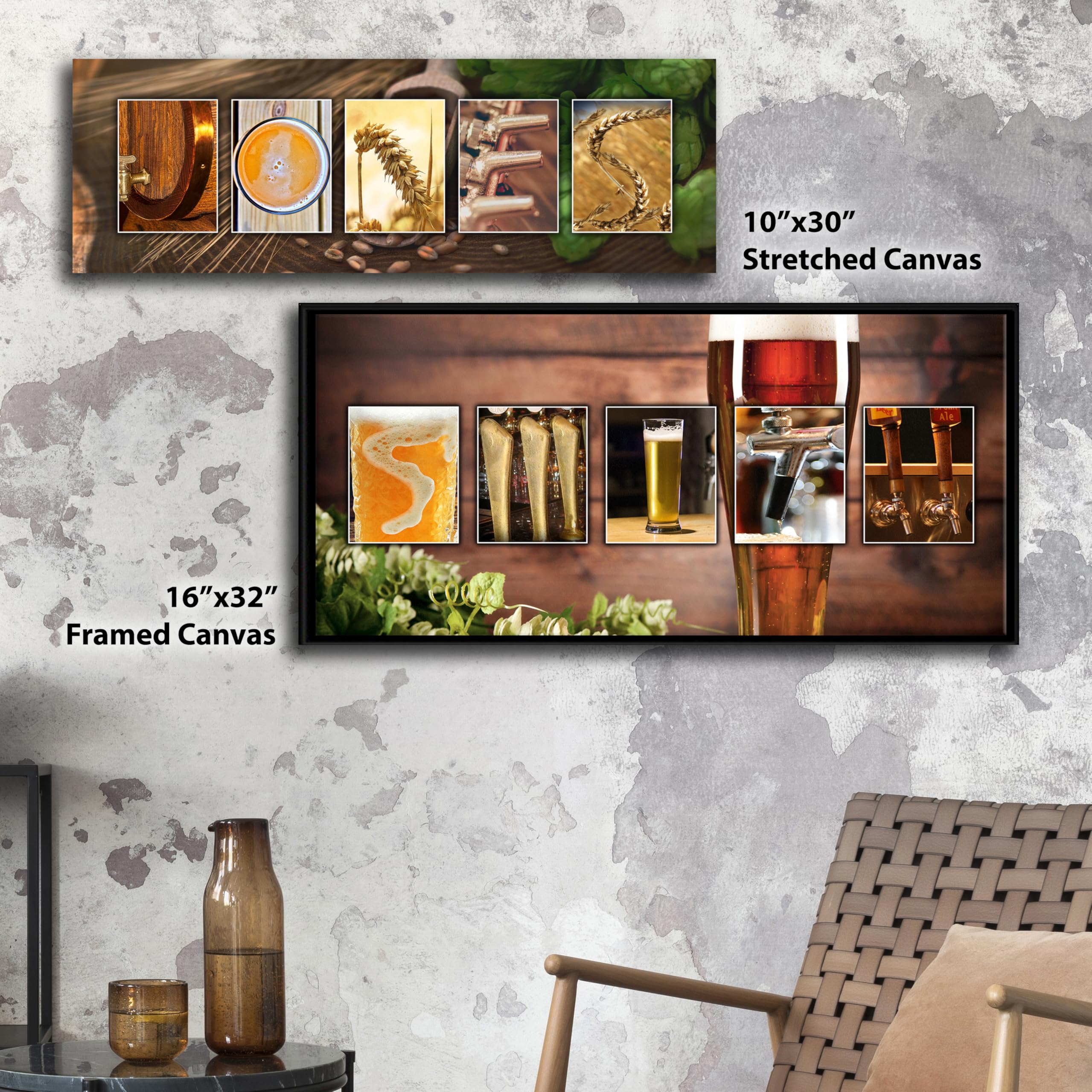 Personal-Prints Craft Brewing or BEER Personalized Name Art Décor Gift | Customized Name Art Present for a Beer Enthusiast or Brewmaster (6