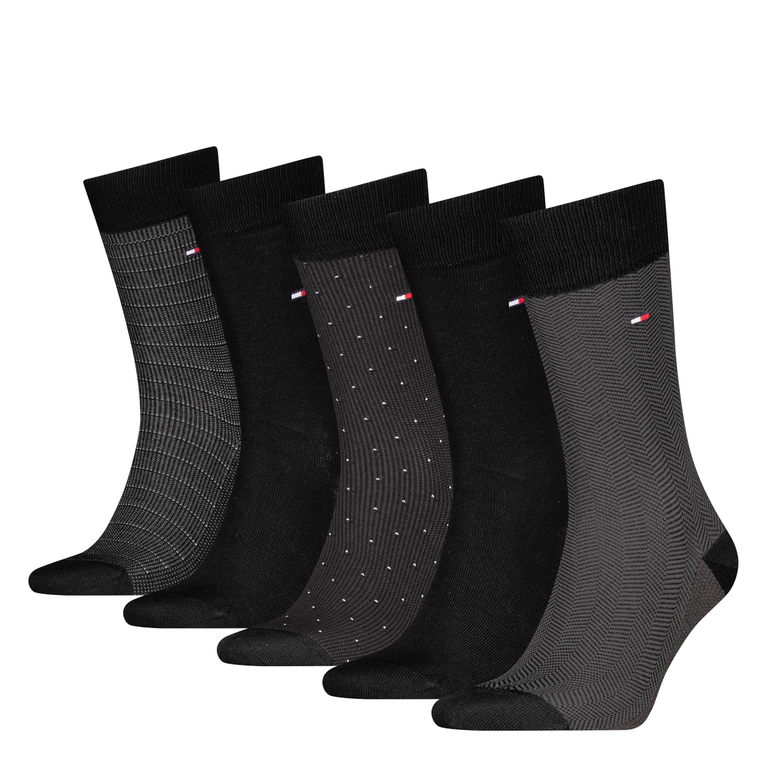 Tommy Hilfiger Herringbone Dot Calcetines clásicos (Pack de 5) para Hombre