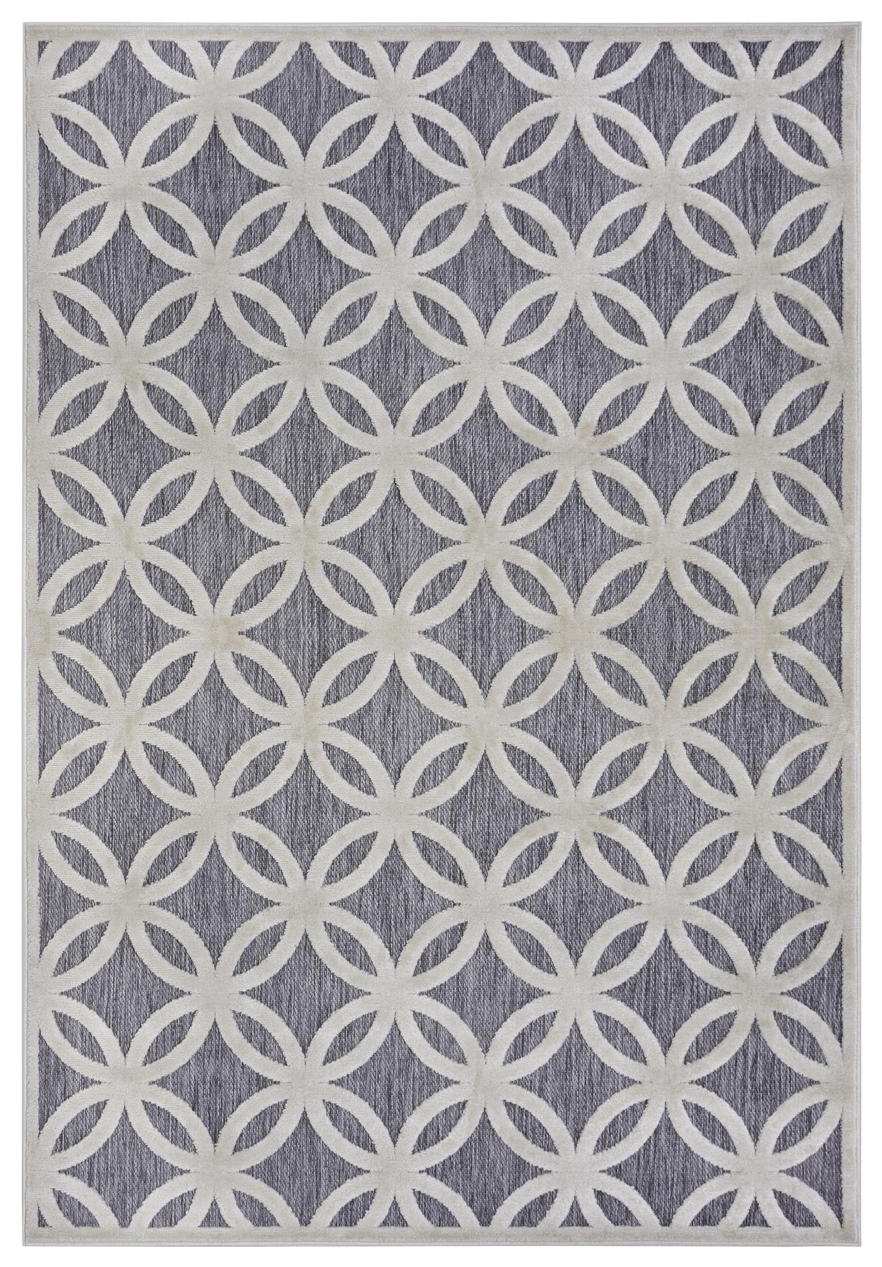 HANSE Home Circle Design Tapis de Salon, tissé Plat, Moderne, Motif Losanges géométriques, Style scandinave, pour Salle à Manger, Chambre d'enfant, Couloir, Gris Beige, 160 x 235 cm