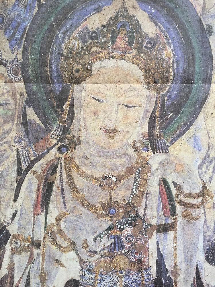中国唐時代　敦煌莫高窟壁画 彩絵　人物像 発掘品 AK1733A10-4 中国唐時代 敦煌莫高窟壁画 彩絵 人物像 発掘品 AK1733A10-4