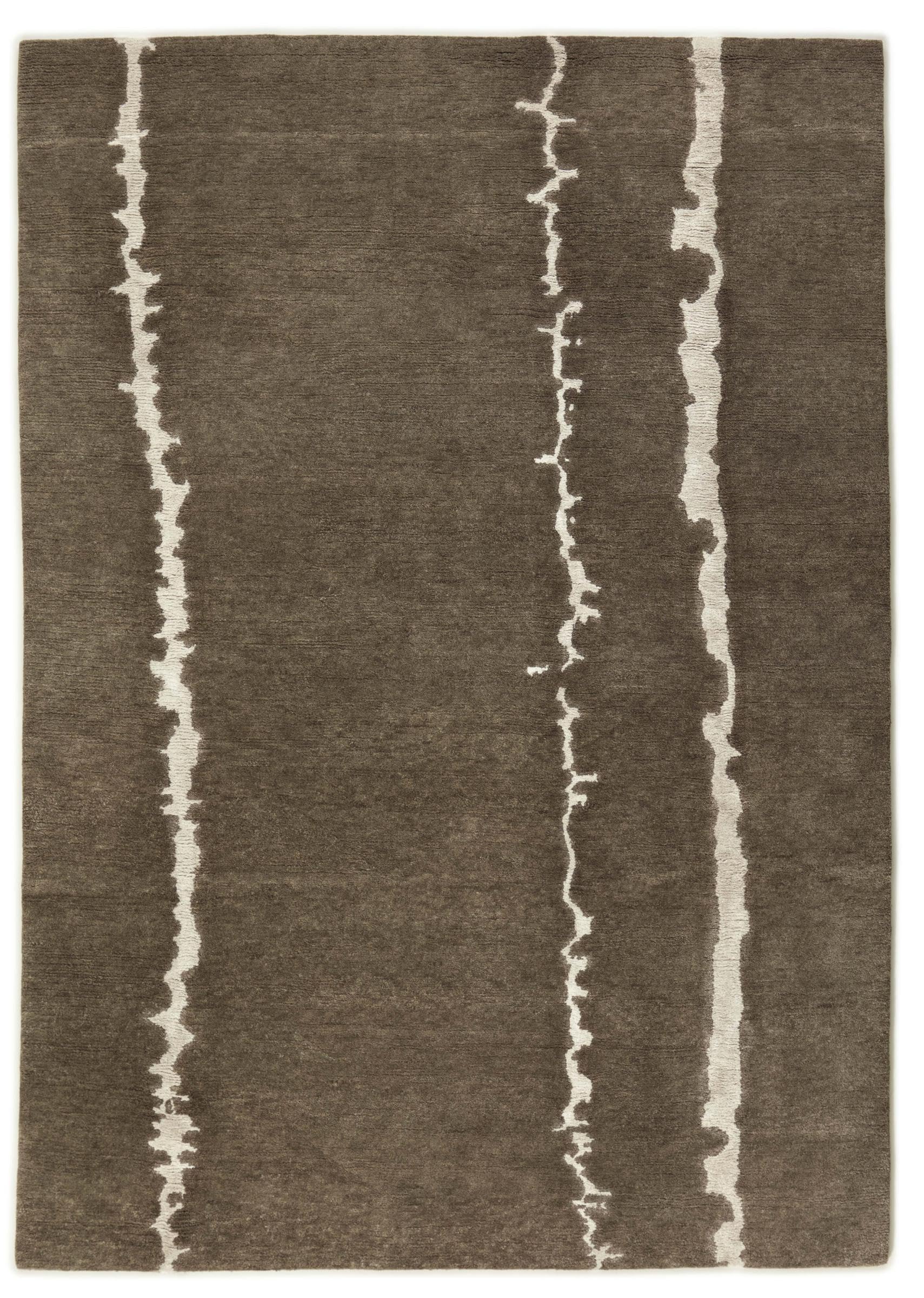 Tapis d'orient moderne Future Echo en laine durable pour salon