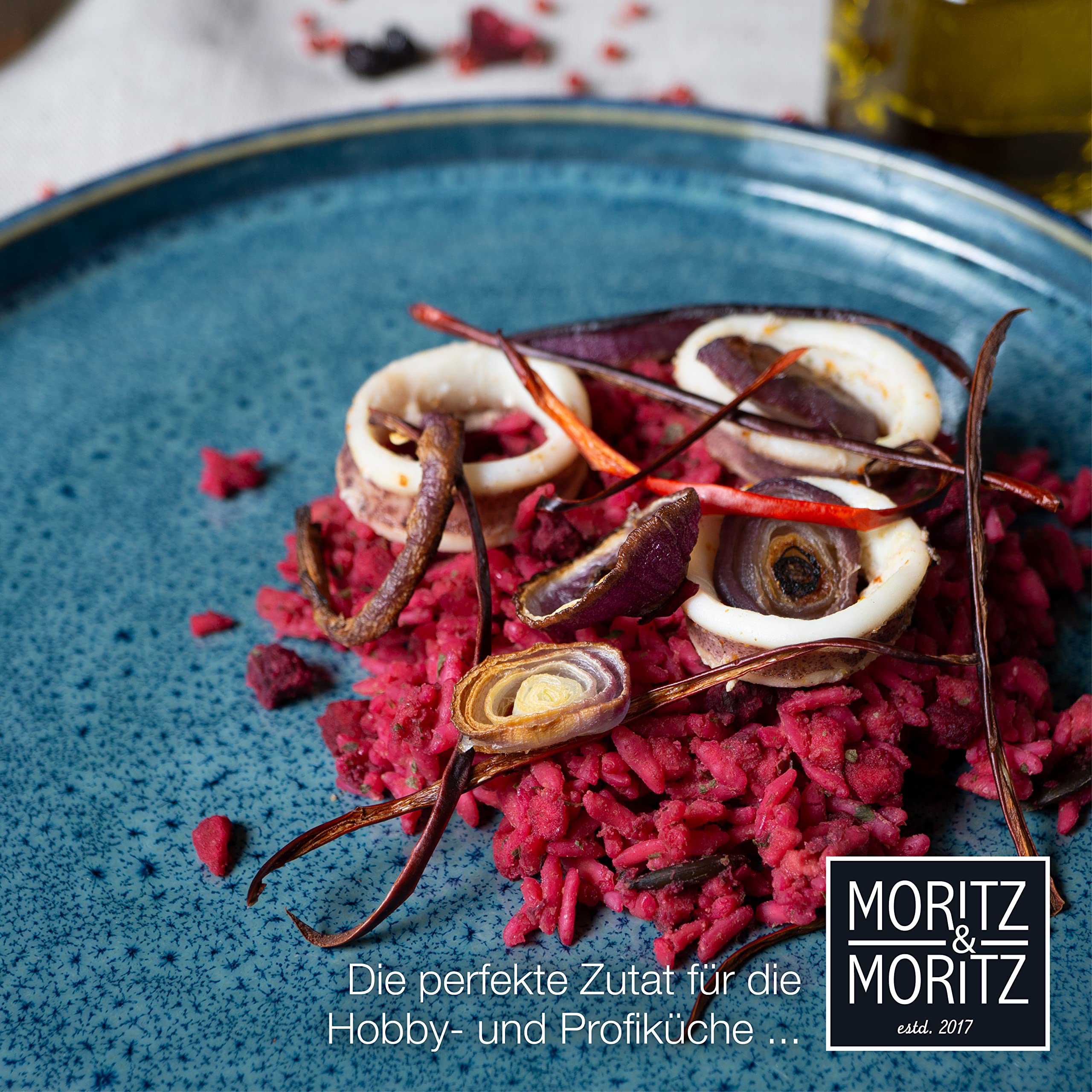 Moritz & Moritz SOLID Steinzeug Geschirrset 4 Personen, 12-tlg. Geschirr Set in Blau, Schüssel- und Teller Set aus besonders robustem Steinzeug, Kombiservice Tafelservice 4 Personen
