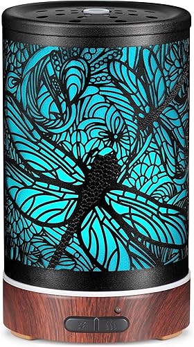 Miniatura 2 de Difusor de aceites esenciales, difusor de aromaterapia, regalos de cumpleaños para mujeres, mamá, abuela, humidificador de niebla fría de metal con