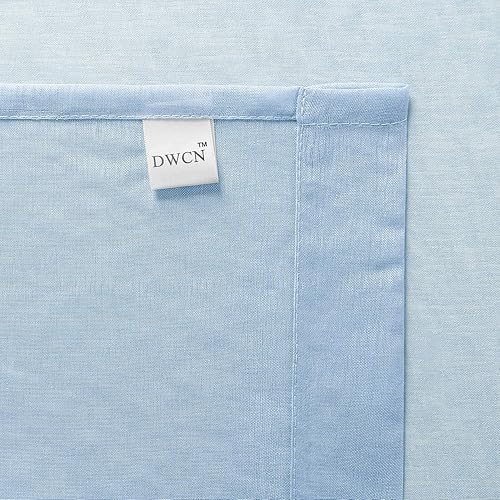 Miniatura 5 de DWCN Cortinas traslúcidas de gasa semitransparentes con bolsillo para barra de cortina para dormitorio y sala de estar, 42 x 84 pulgadas de largo,